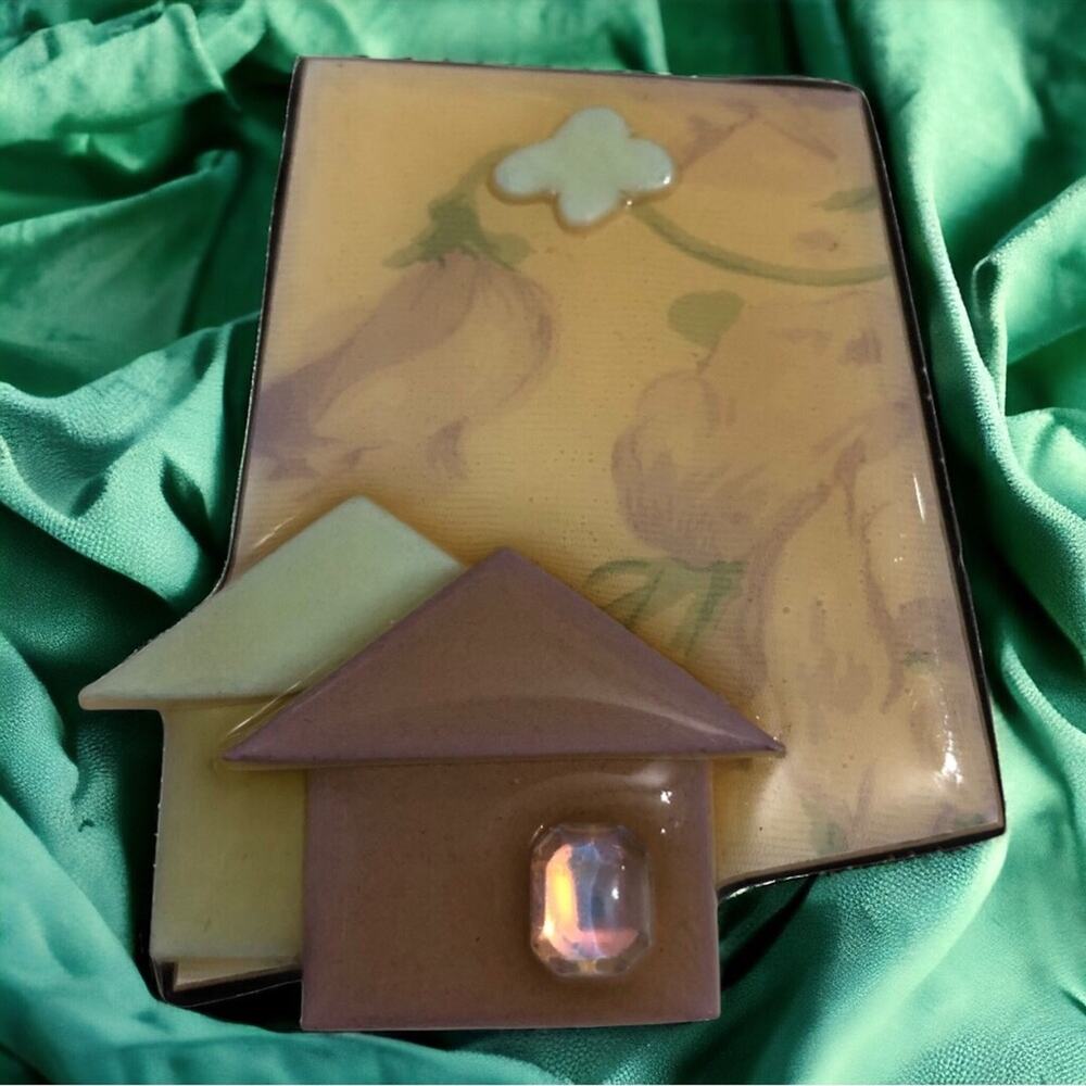 Vintage Lucinda Whimsical House Pin Brooch